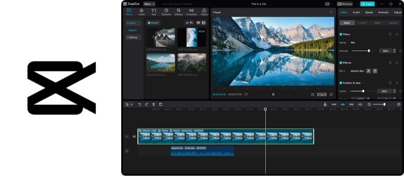 Capcut - The most convenient drone video editing software